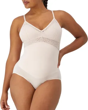 Maidenform Women's Shapewear Tummy Control Lace Bodysuit, Built-in Wireless Bra Converts to Strapless, Wedding Shapewear