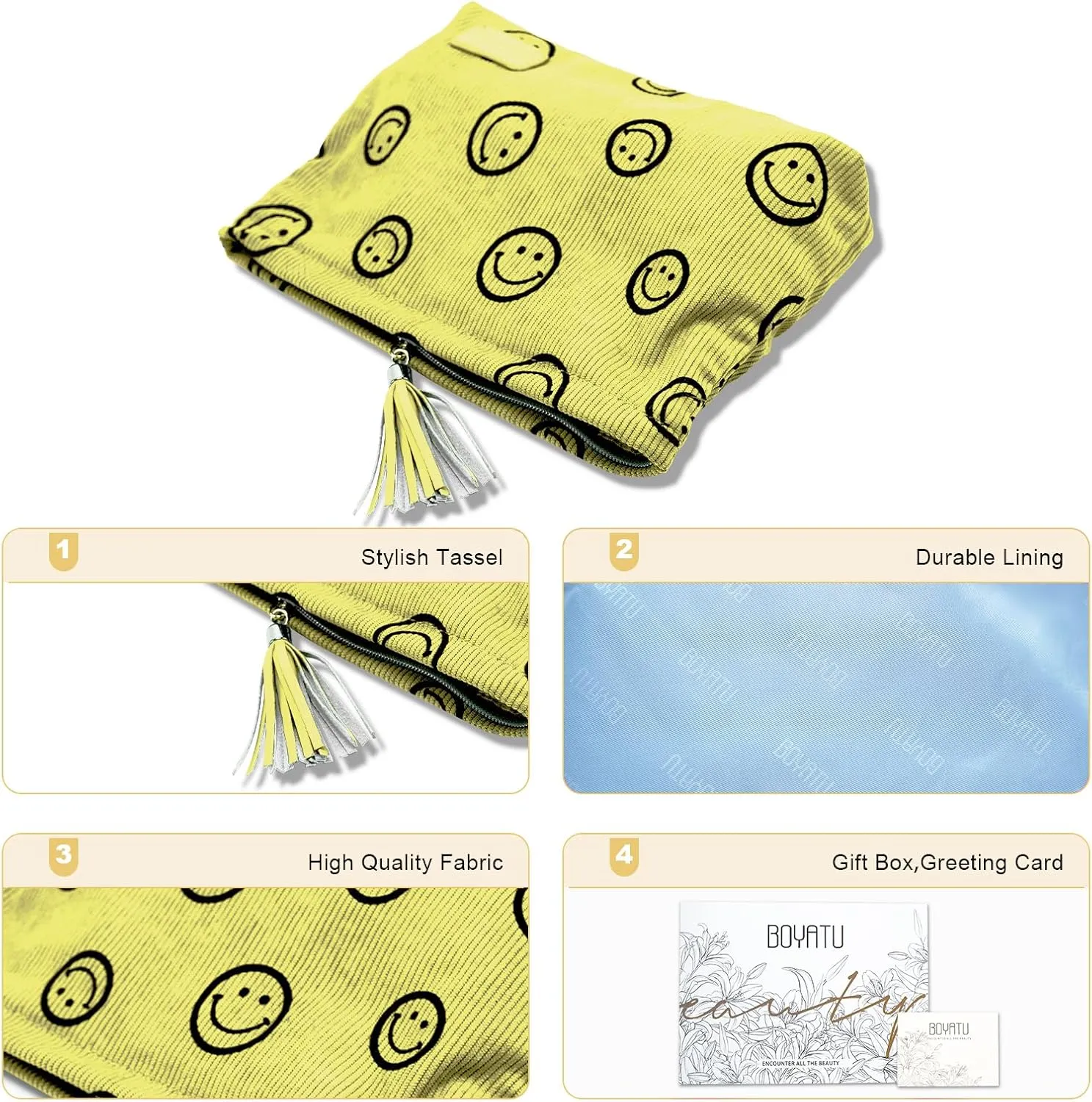 Makeup Bag Small Cosmetic Pouch: Cosmetic Bag for Purse - Cute Make up Bags with Tassel - Gifts for Teen Girl (03-Grass Green)