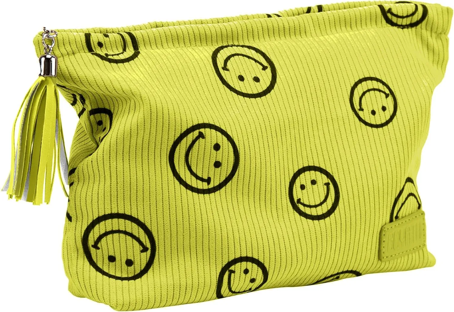 Makeup Bag Small Cosmetic Pouch: Cosmetic Bag for Purse - Cute Make up Bags with Tassel - Gifts for Teen Girl (03-Grass Green)