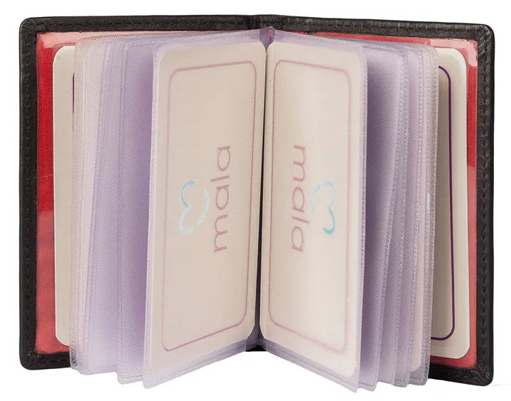 Mason Card / Travel Pass Holder Black & Red - RFID