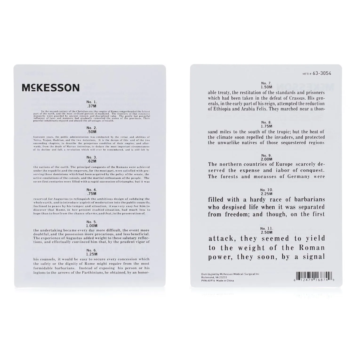 McKesson Jaeger Card Eye Test Chart - Handheld, Durable Laminated Plastic, 12 in Test Distance - 4 3/4 in x 7 in, 1 Count