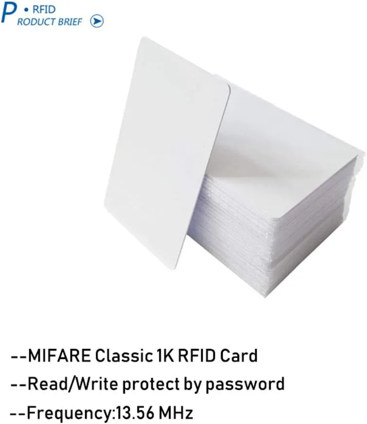 Meikuler 13.56MHz MIFARE Classic 1K, RFID Smart Cards / M1 Cards, ISO14443A Printable Blank RFID PVC Cards for Access Control, Hotel Key cads, etc (200)