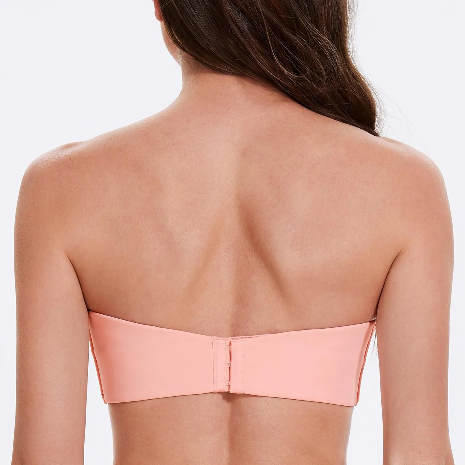 MELENECA Women's Strapless Bra for Large Bust Minimizer Unlined Bandeau with Underwire