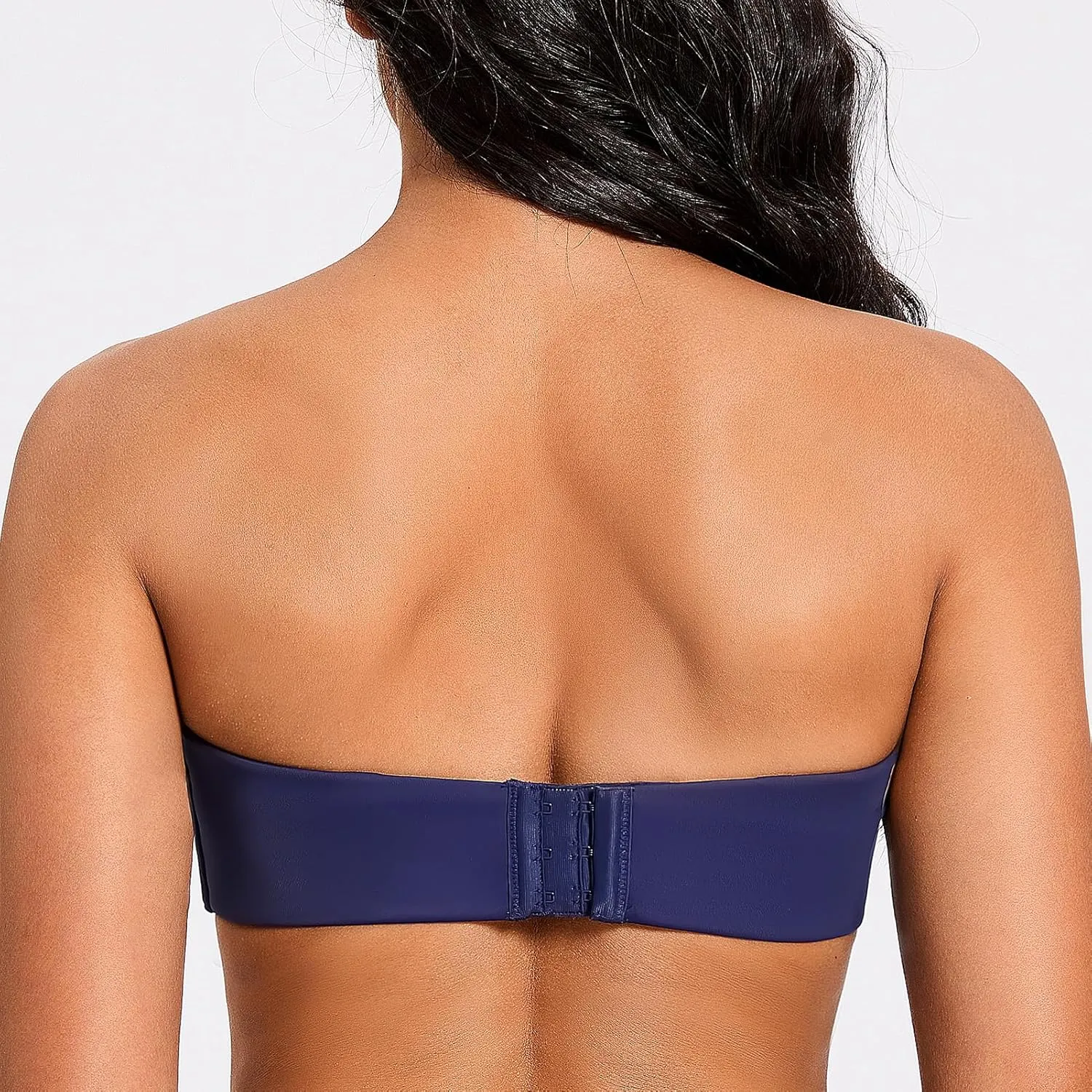 MELENECA Women's Strapless Bra for Large Bust Minimizer Unlined Bandeau with Underwire