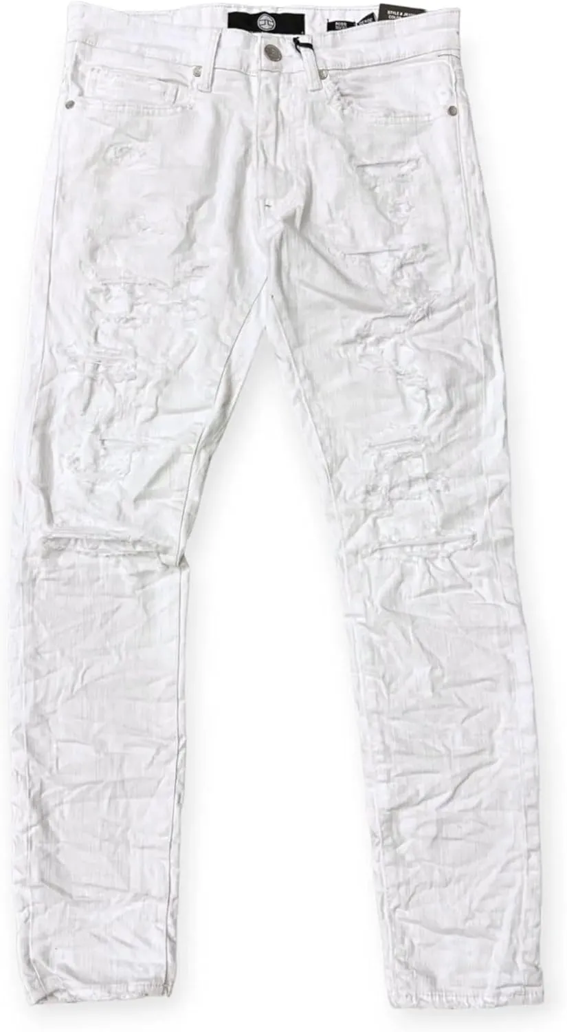 Men Crushed and Rolle Jeans (White)