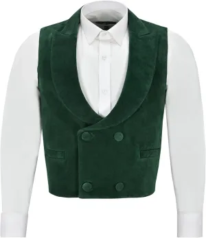 Men's Classic Leather Waistcoat Fashion Real Suede Leather 3281