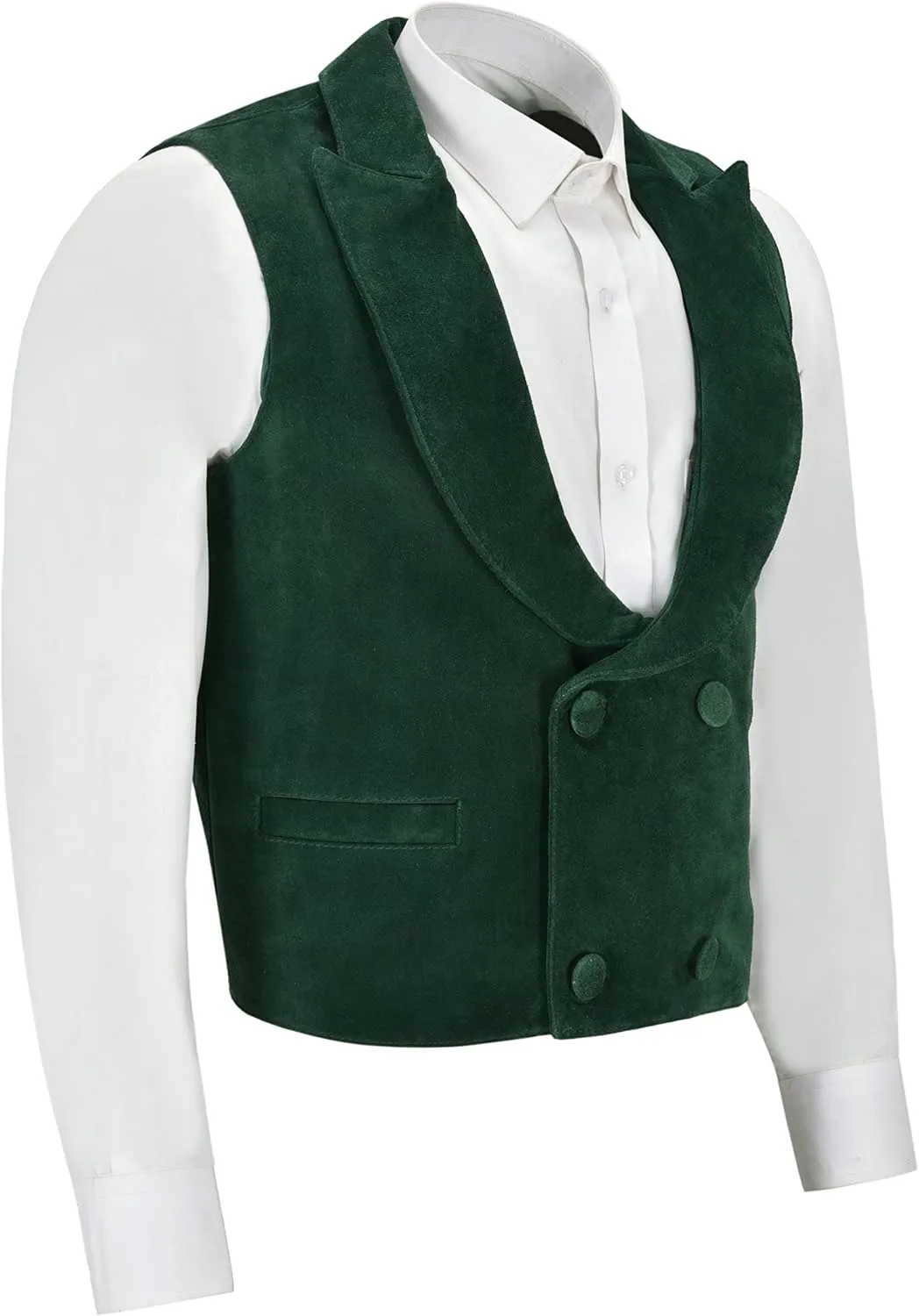 Men's Classic Leather Waistcoat Fashion Real Suede Leather 3281