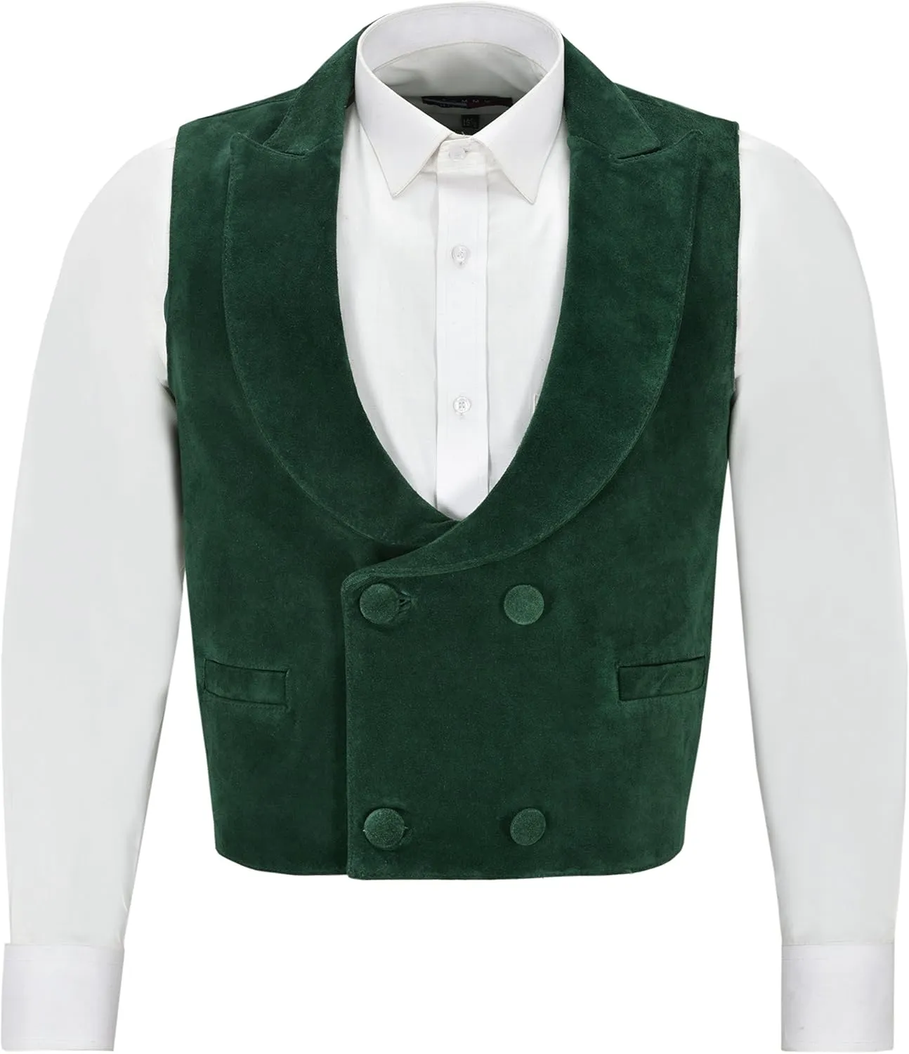 Men's Classic Leather Waistcoat Fashion Real Suede Leather 3281