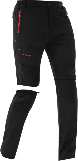 Men's Convertible Hiking Pants Zip Off Lightweight Quick Dry Outdoor Waterproof Tactical Cargo Work Pants Camping