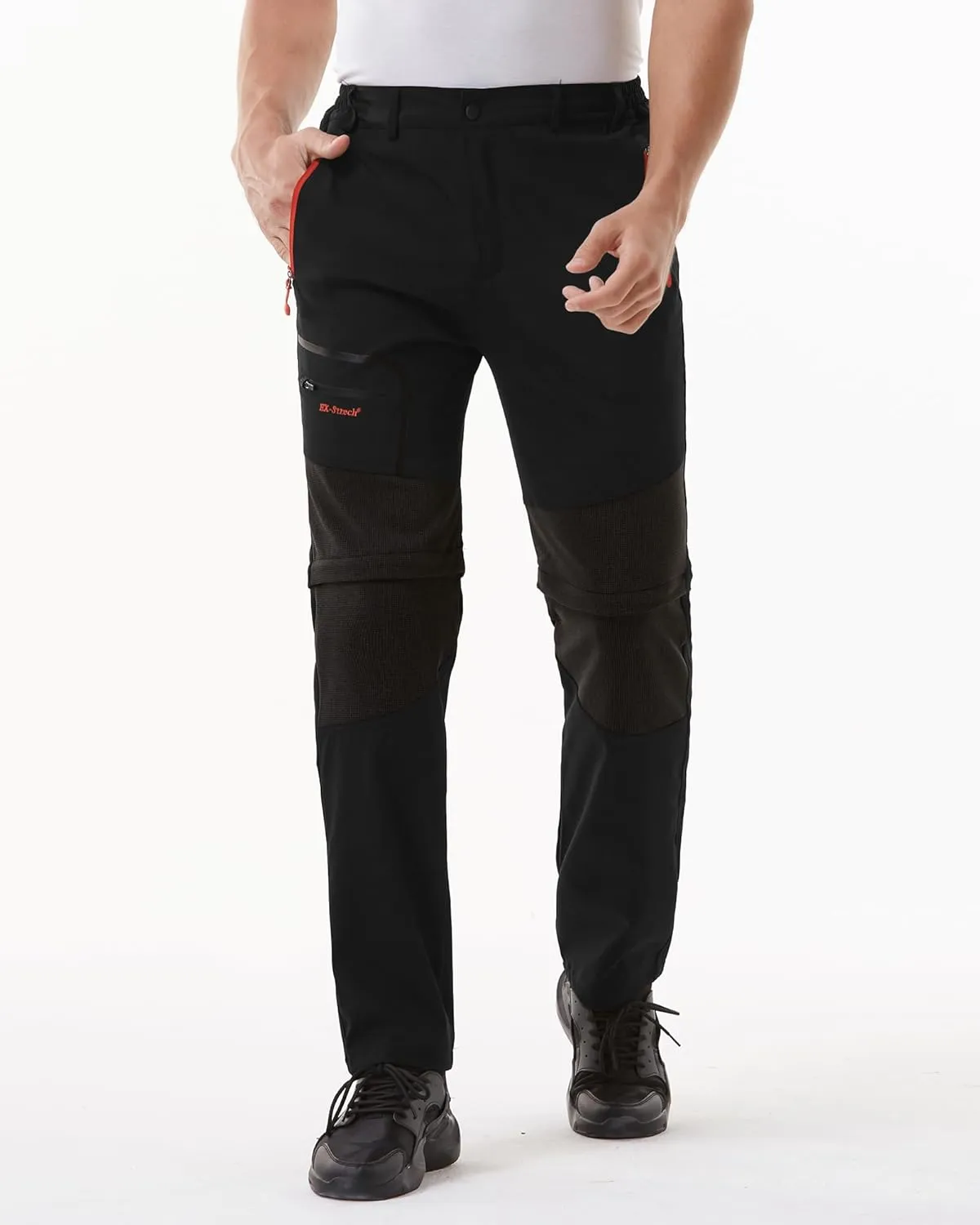Men's Convertible Hiking Pants Zip Off Lightweight Quick Dry Outdoor Waterproof Tactical Cargo Work Pants Camping