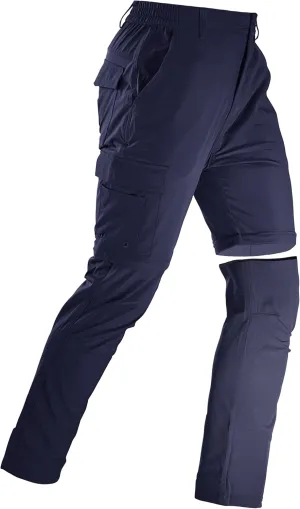 Men's Convertible Hiking Pants Zip Off Quick Dry Lightweight Safari Travel Camping Fishing Cargo Outdoor Pants