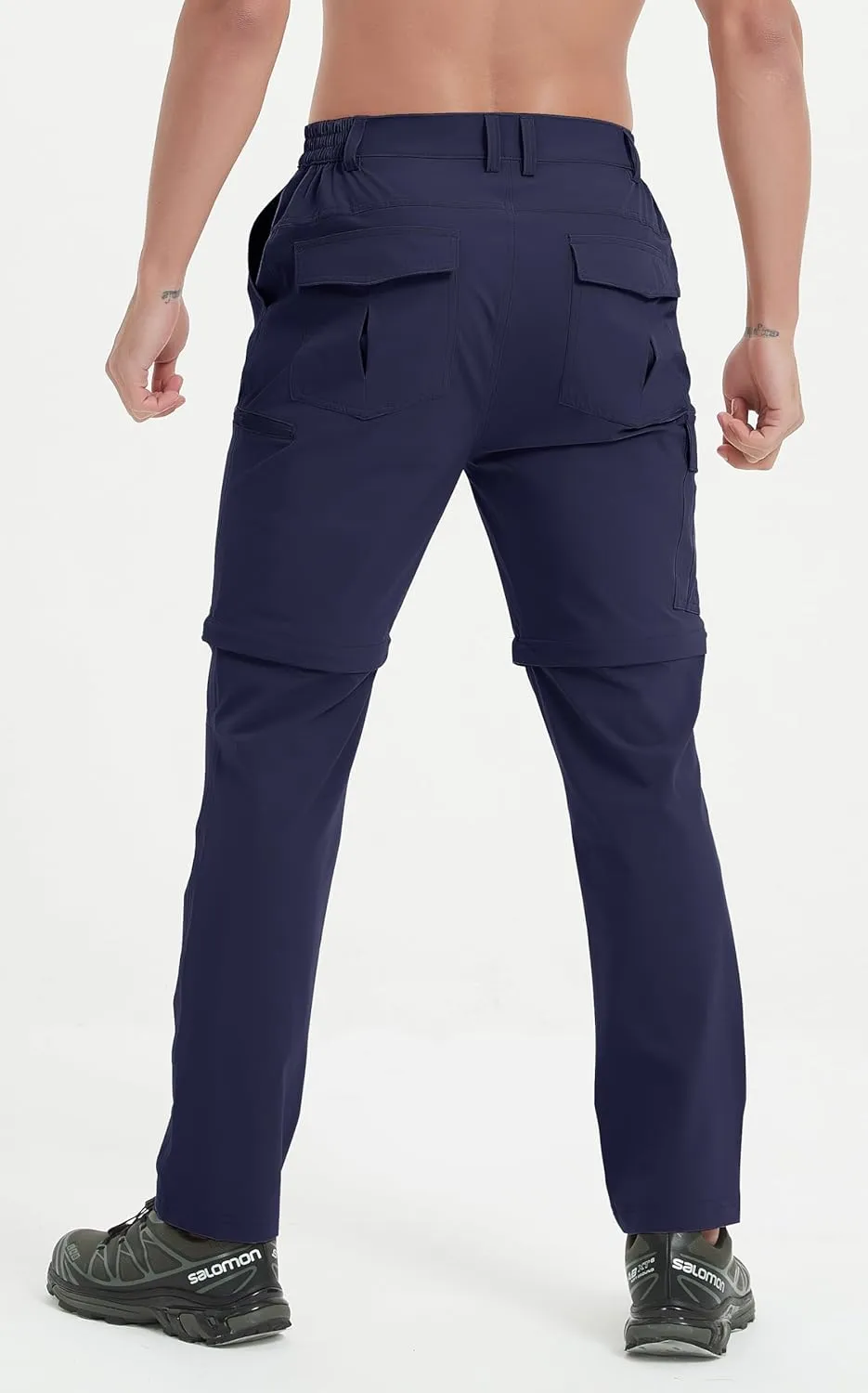 Men's Convertible Hiking Pants Zip Off Quick Dry Lightweight Safari Travel Camping Fishing Cargo Outdoor Pants