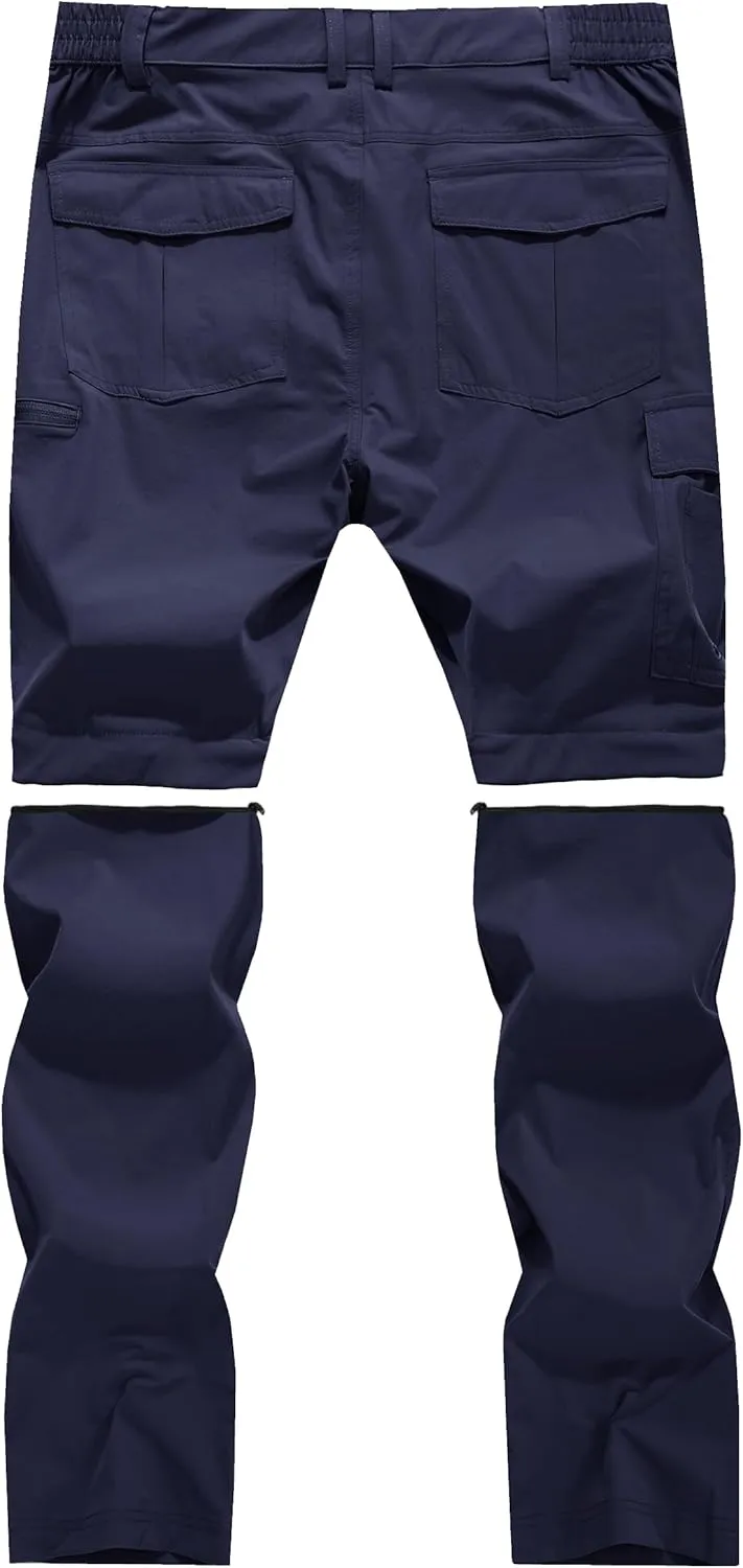 Men's Convertible Hiking Pants Zip Off Quick Dry Lightweight Safari Travel Camping Fishing Cargo Outdoor Pants