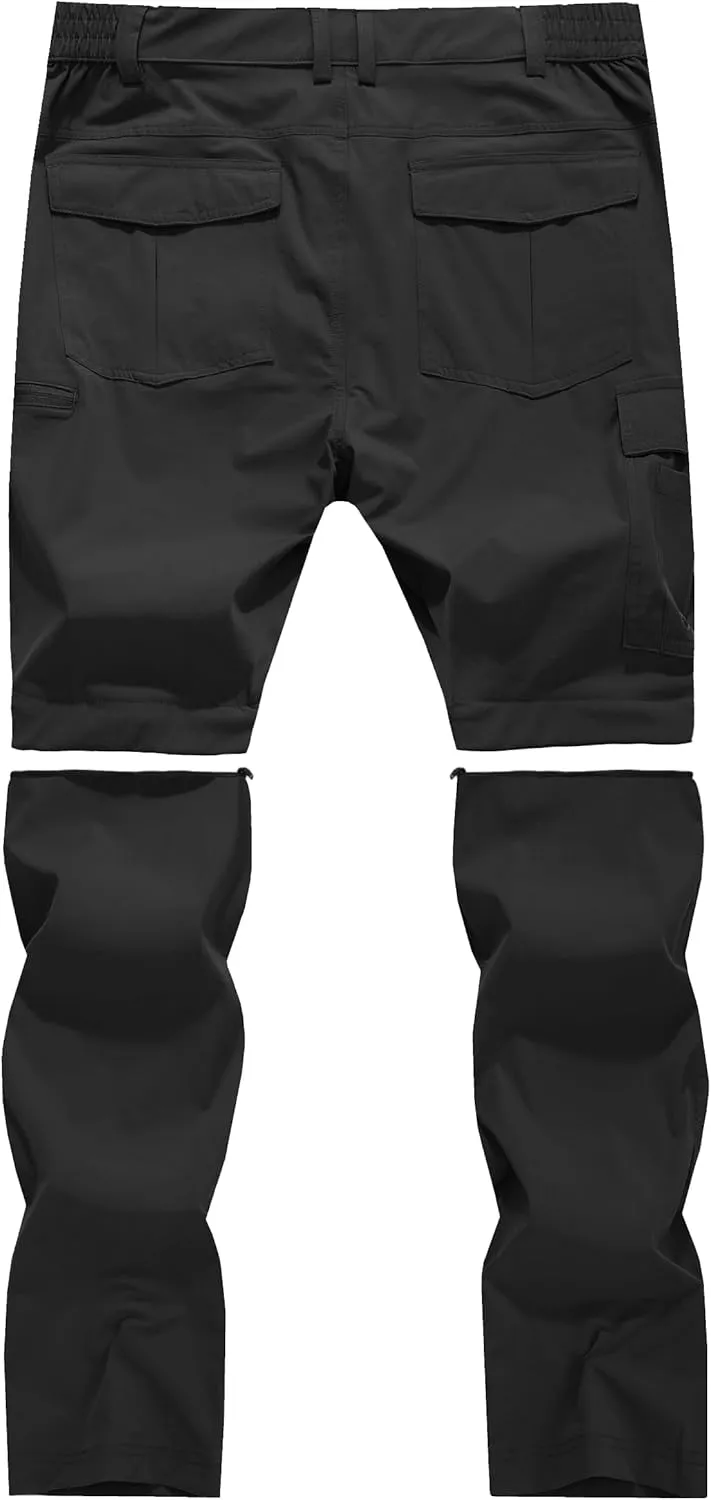 Men's Convertible Hiking Pants Zip Off Quick Dry Lightweight Safari Travel Camping Fishing Cargo Outdoor Pants
