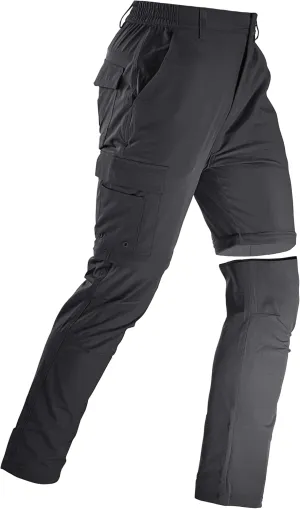Men's Convertible Hiking Pants Zip Off Quick Dry Lightweight Safari Travel Camping Fishing Cargo Outdoor Pants