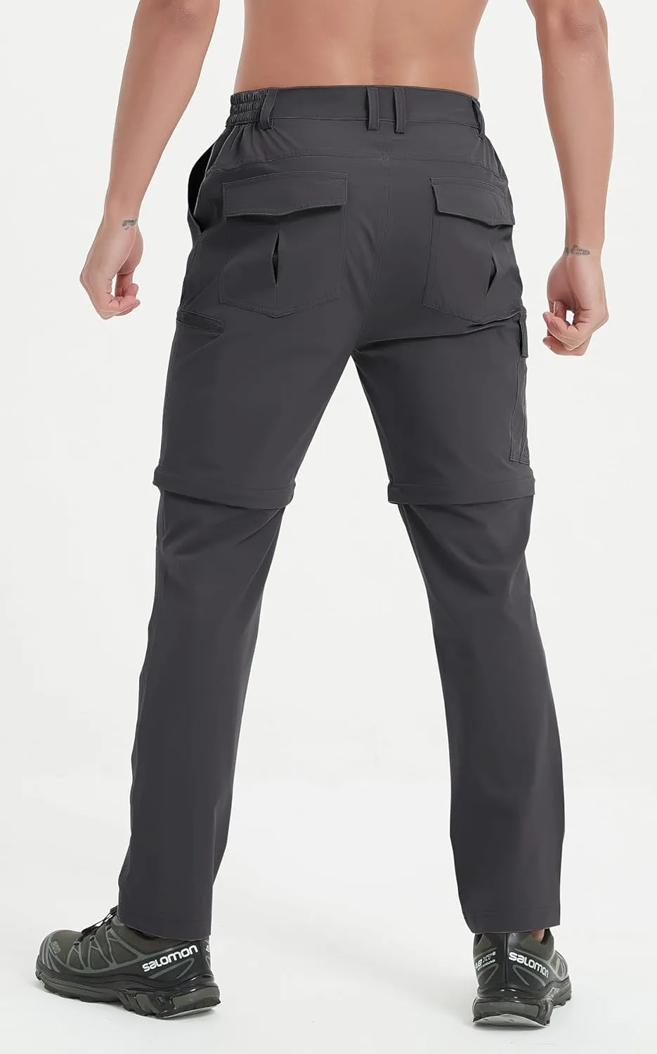 Men's Convertible Hiking Pants Zip Off Quick Dry Lightweight Safari Travel Camping Fishing Cargo Outdoor Pants