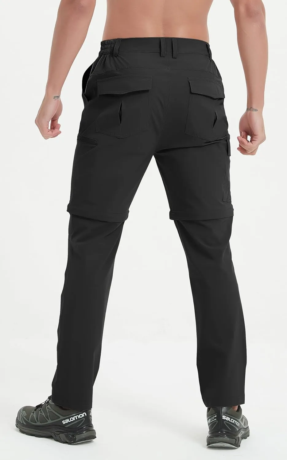 Men's Convertible Hiking Pants Zip Off Quick Dry Lightweight Safari Travel Camping Fishing Cargo Outdoor Pants