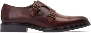 Mens Diablo Waxy Black Leather Double Monk Strap Shoes