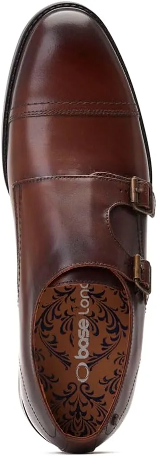 Mens Diablo Waxy Black Leather Double Monk Strap Shoes
