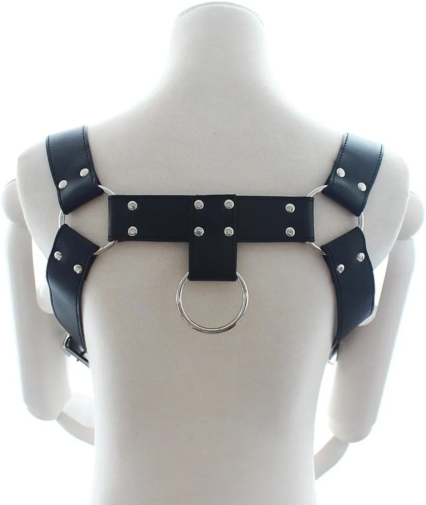 Men's Faux Leather Body Chest Harness Belt Shoulder Cage Belt Party Costume