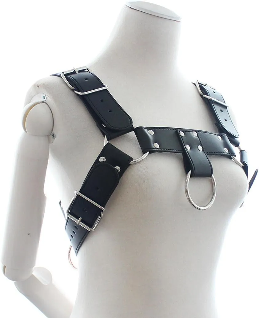 Men's Faux Leather Body Chest Harness Belt Shoulder Cage Belt Party Costume