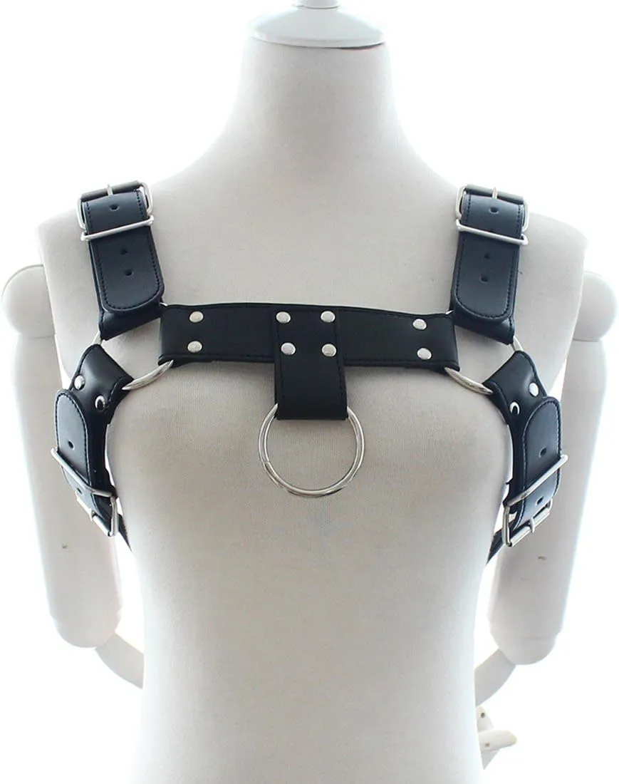 Men's Faux Leather Body Chest Harness Belt Shoulder Cage Belt Party Costume