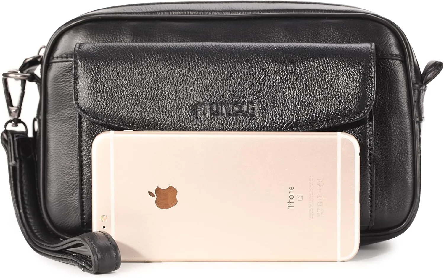 Mens Leather Clutch Organizer Wrist Bag Wallet with Credit Card Protector Slots
