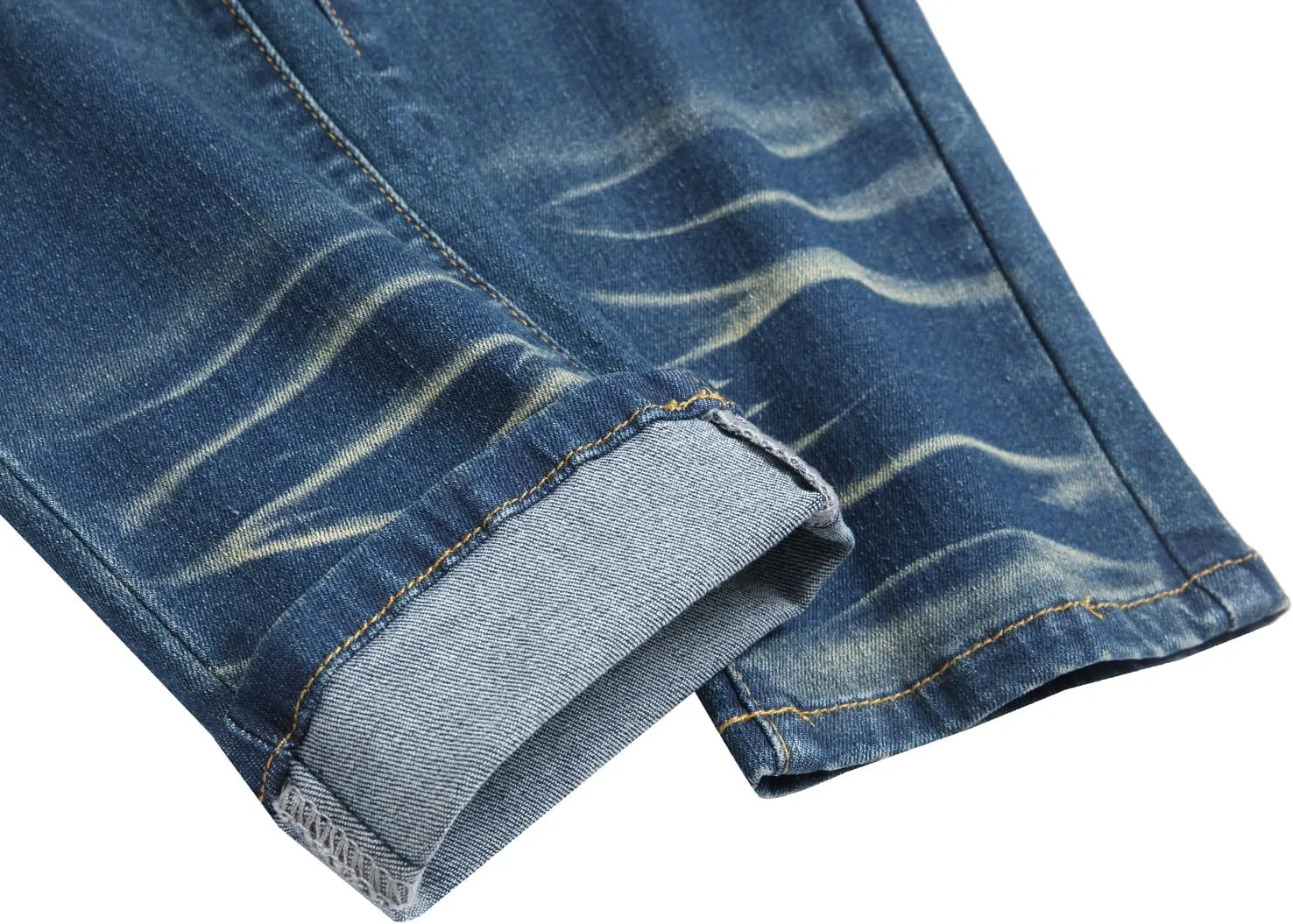 Men's Ripped Jeans,Slim Fit Distressed Straight Leg Fashion Denim Pants