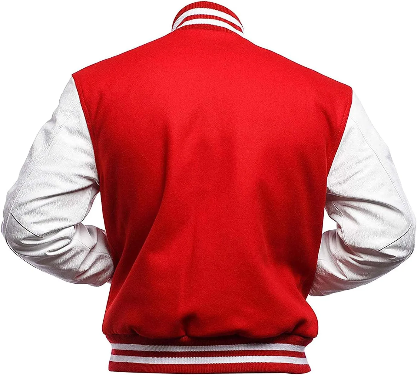 Mens Varsity Letterman Baseball Bomber Jacket | Casual Fashion Wool & Faux Leather College/High School Jackets