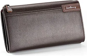 Mens Wallet Long Purse Leather Clutch Large Business Handbag Phone Card Holder Case Gift for Men Father Son Husband Boyfriend