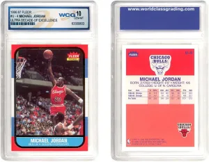 Michael Jordan Original 1996-97 Fleer Decade of Excellence Ultra 10th Anniversay Rookie Card #U4 - Graded GEM Mint 10