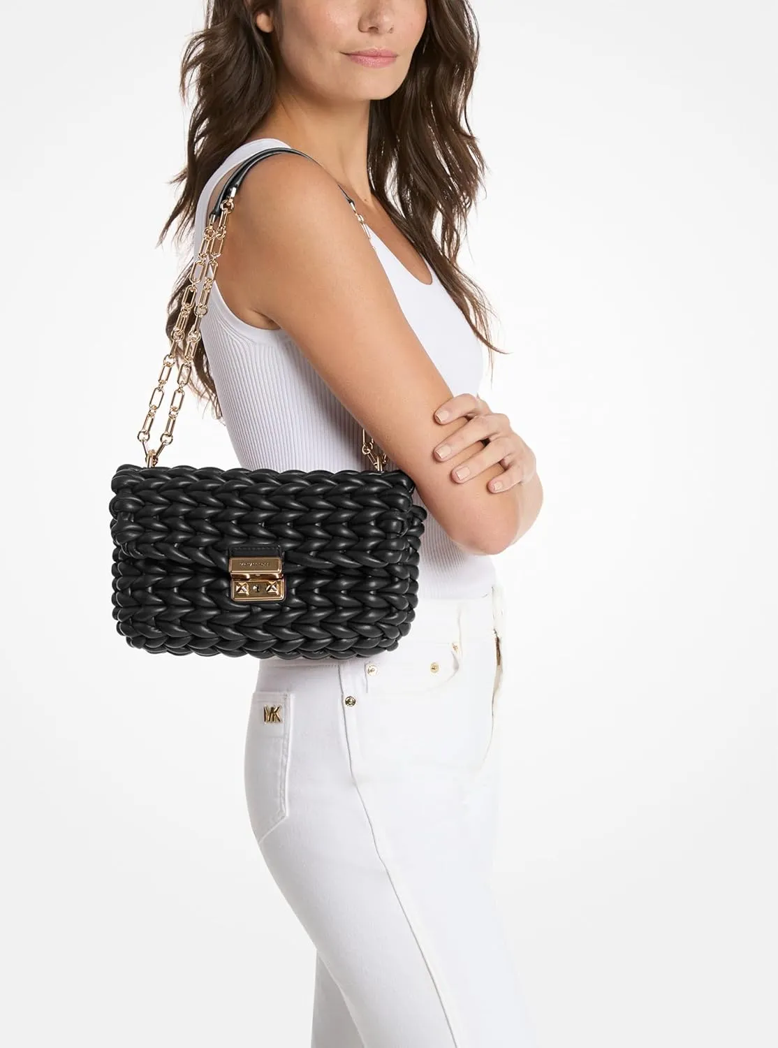 Michael Kors Tribeca Large Convertible Chain Shoulder Bag