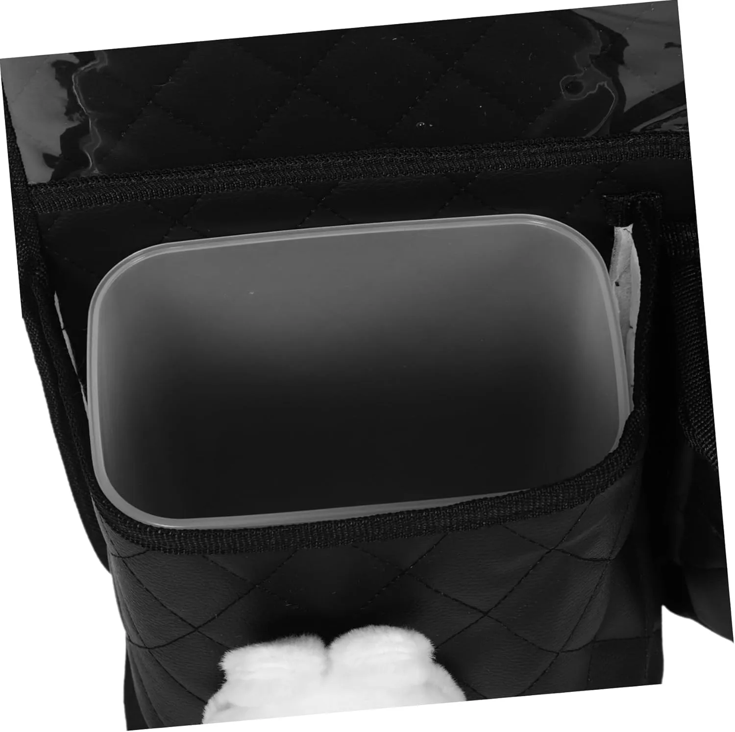 Mikinona Organizer Car Rear Storage Bag Pockets Faux Leather Car Toy Organizer for Easy Install