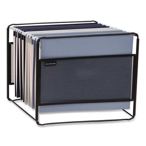 Mind Reader Hanging File Folder Organizer, Letter Size, 13" Long, Black