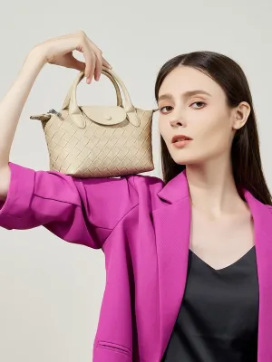 Mini Lightweight Leather Women's top Handle Handbag Fashion Travel Daily Satchel