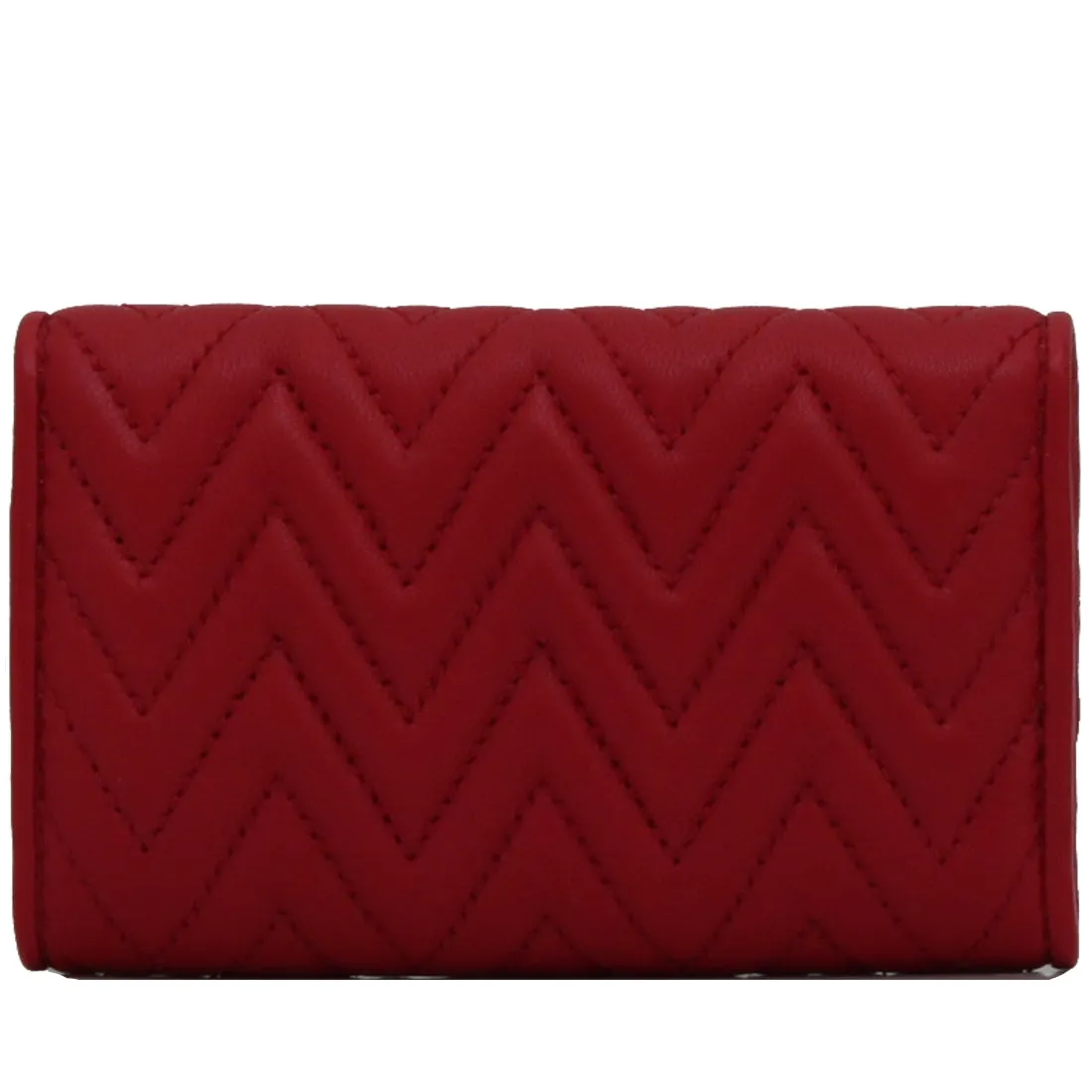 Miu Miu 5PG222 Nappa Impunture Leather Key Holder- Fuoco