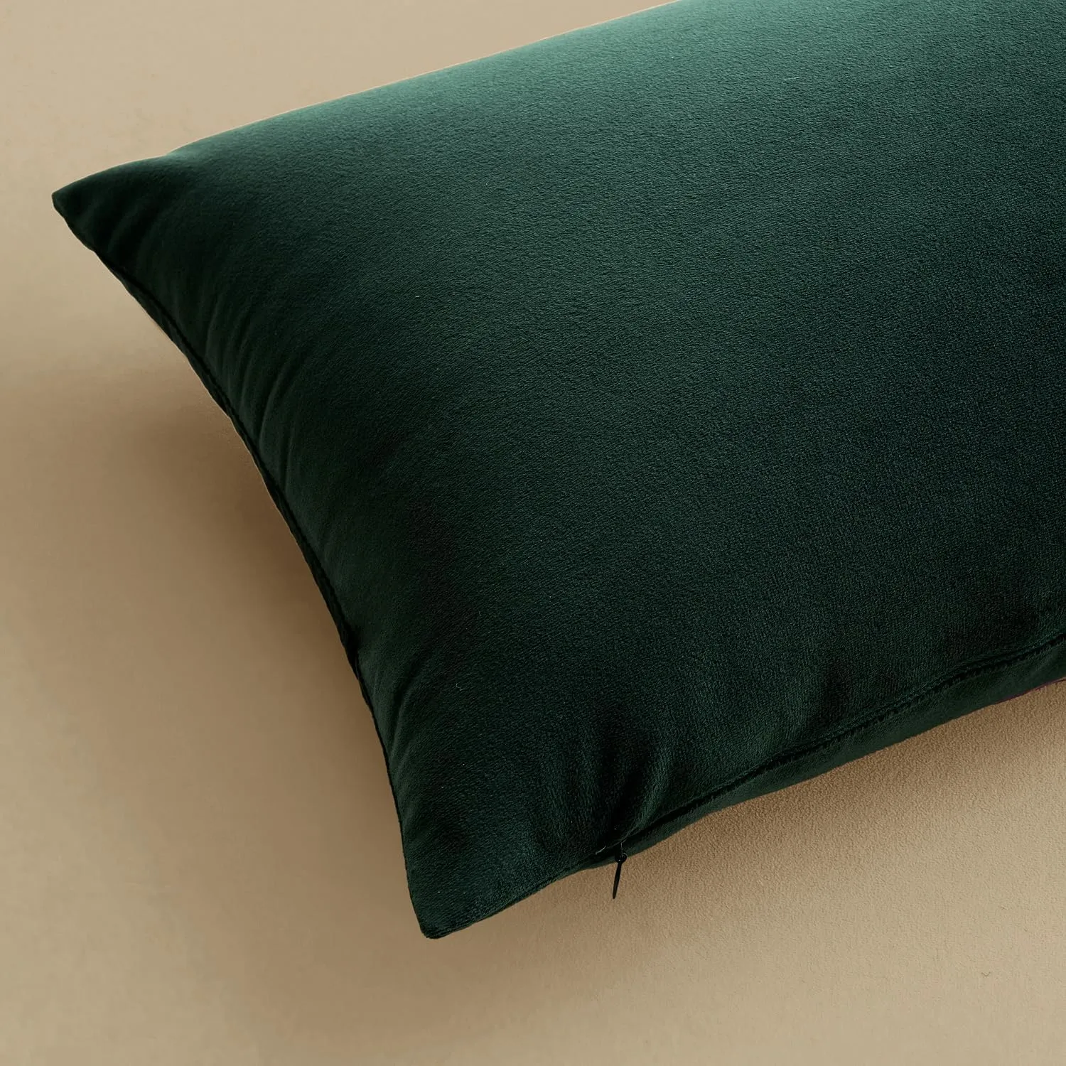MIULEE Pack of 2 Velvet Soft Solid Decorative Square Throw Pillow Covers Set Christmas Cushion Case for Spring Sofa Bedroom Couch Car 18x18 Inch 45x45 cm