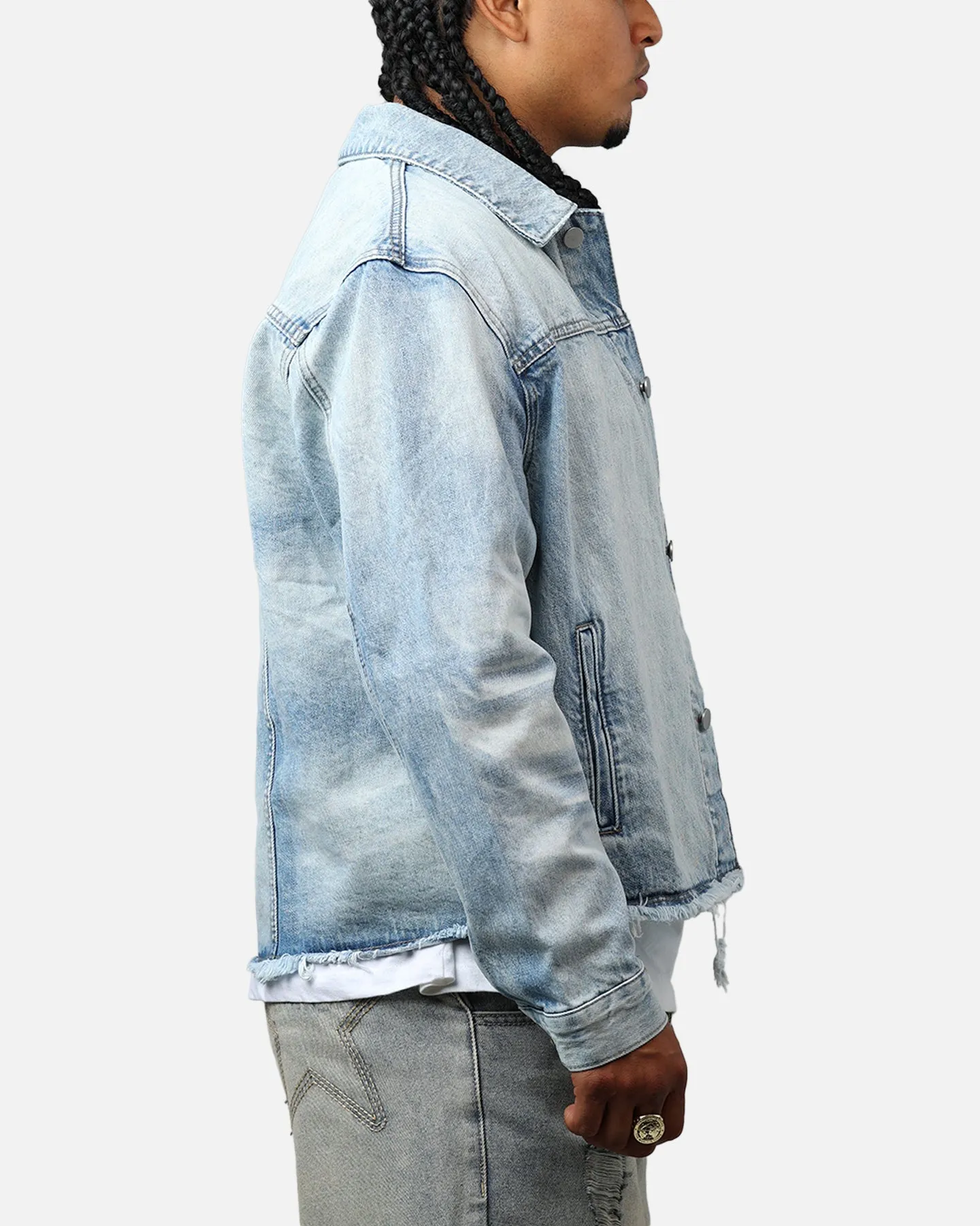 MNML Sun Washed Denim Jacket Light Blue
