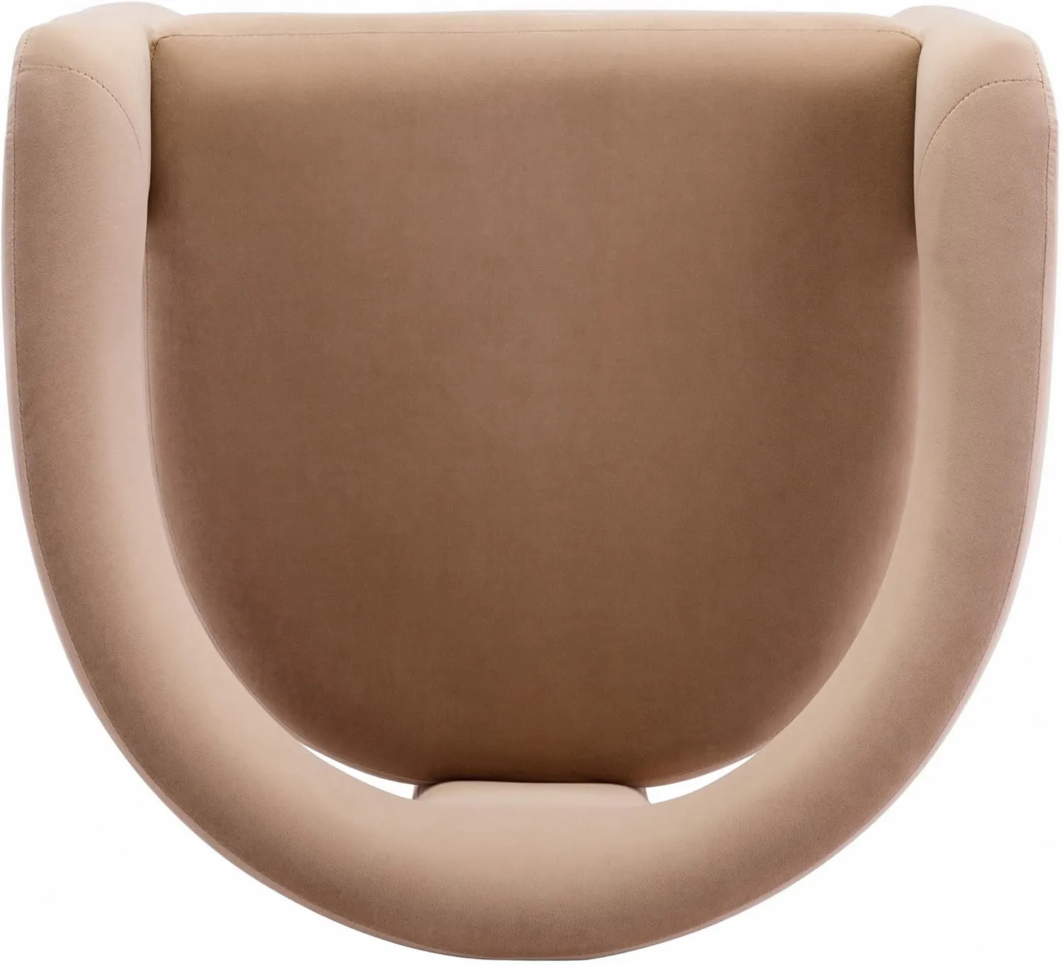 Modern Dining Chair, Velvet Upholstered Barrel Kitchen Chair, Round Dining Chairs with Wooden Legs, Assembled Accent Armchairs for Dining Room/Living Room/Bedroom/Side, Khaki