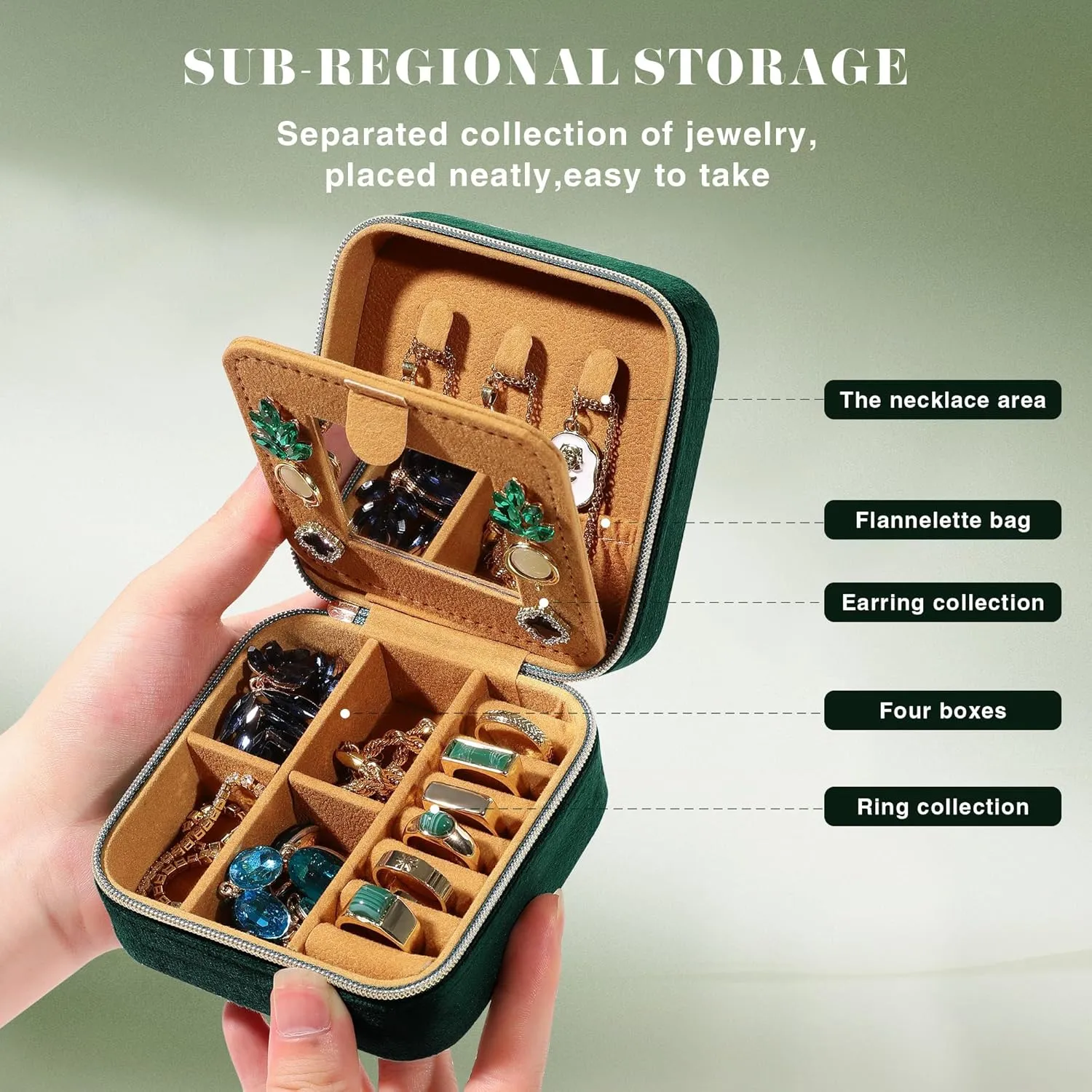 Mothers Day Gifts - Travel Jewelry Case for Women, Small Initial Jewelry Box Organizer for Necklaces/Rings/Earrings, Birthday Graduation Mothers Day Gift for Women - Letter J
