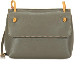 mywalit Rio Flapover Handbag - Leather, Adjustable Strap, Slip Pockets, Zip Pocket, Fits a Kindle