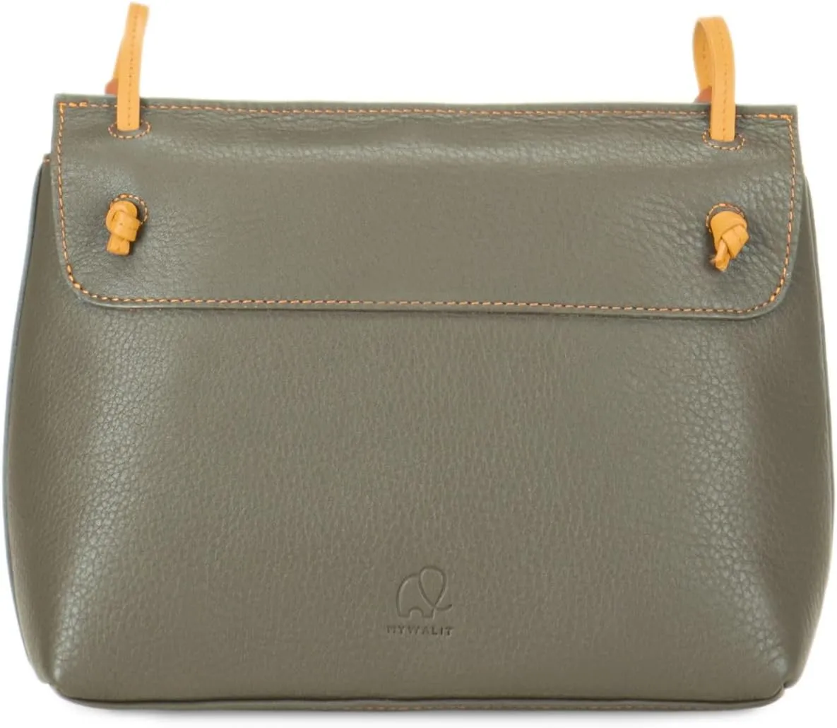 mywalit Rio Flapover Handbag - Leather, Adjustable Strap, Slip Pockets, Zip Pocket, Fits a Kindle
