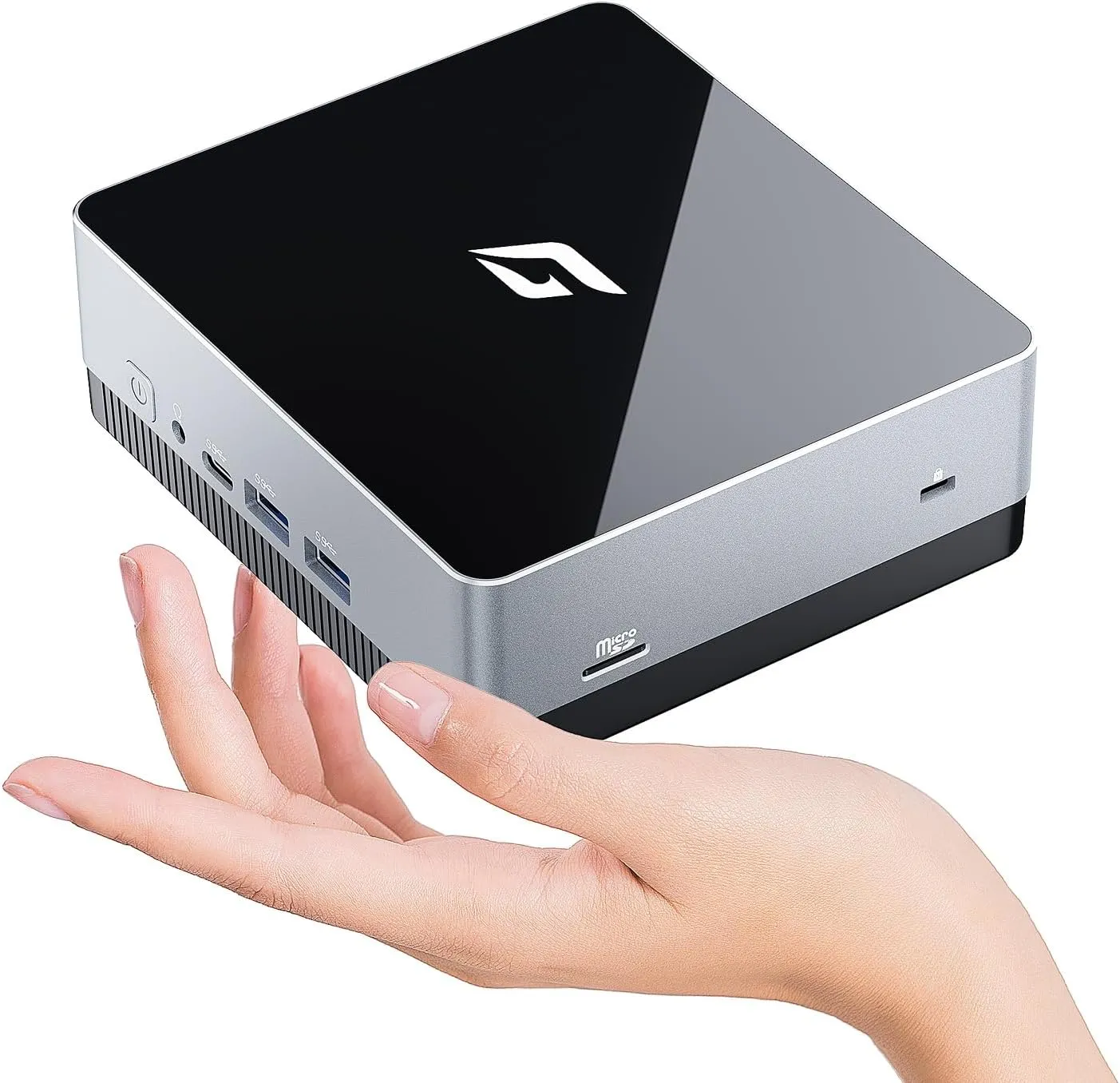 Nano A1 Ubuntu Linux Mini PC, Intel 12th Alder Lake N100 (up to 3.4GHz), Linux Computer 16GB DDR4 RAM 512GB PCIe SSD, Mini Desktop USB C Support 4K Dual Display/WiFi 6/BT5.2/RJ45/VESA