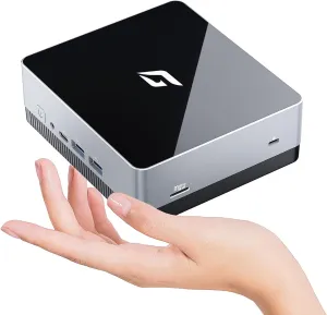 Nano A1 Ubuntu Linux Mini PC, Intel 12th Alder Lake N100 (up to 3.4GHz), Linux Computer 16GB DDR4 RAM 512GB PCIe SSD, Mini Desktop USB C Support 4K Dual Display/WiFi 6/BT5.2/RJ45/VESA