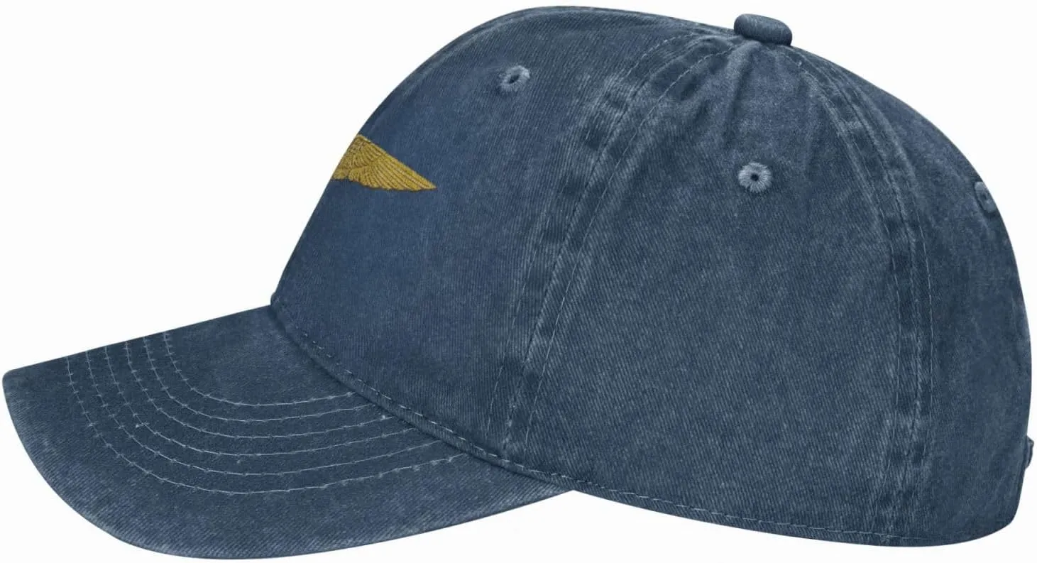Naval Aviator Pilot Wings Vintage Wash Denim Baseball Cap