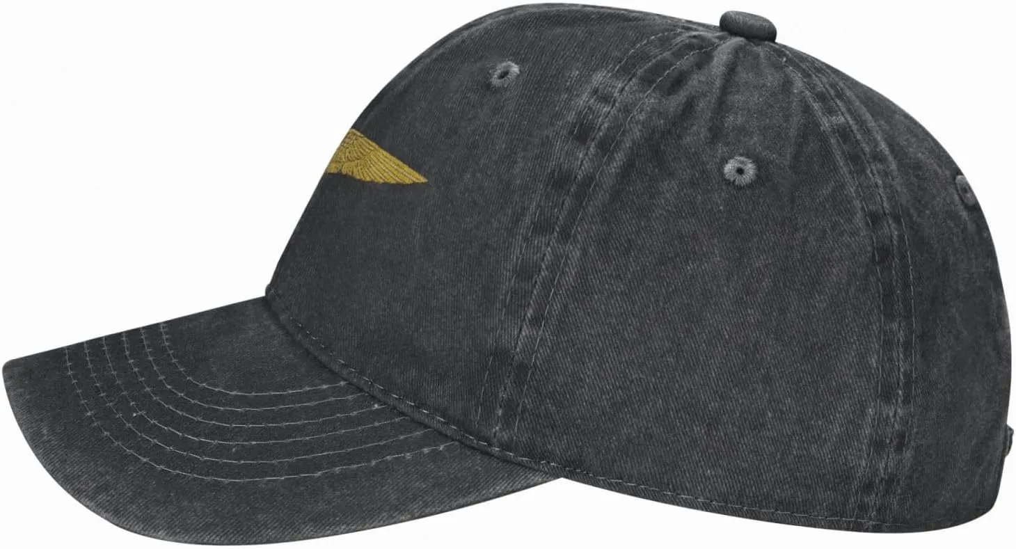 Naval Aviator Pilot Wings Vintage Wash Denim Baseball Cap