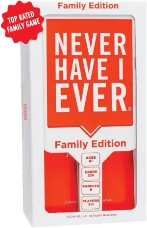 Never Have I Ever Card Game - Family Edition Volume 2, Includes Fun, Engaging Prompts for Interactive Family Game Nights, Vacations, Family Reunions, Sleepover Parties, and Icebreakers, Ages 8 