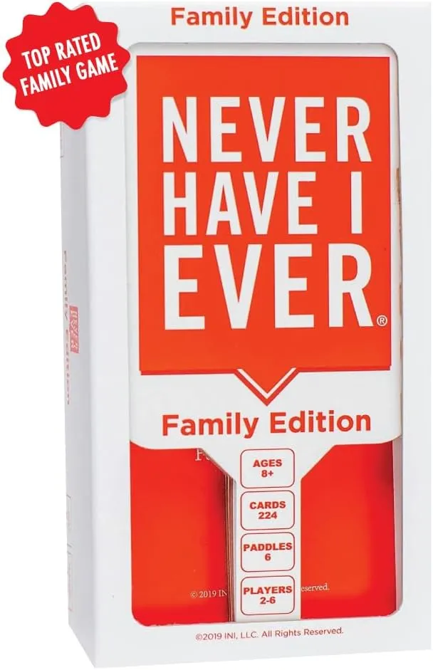 Never Have I Ever Card Game - Family Edition Volume 2, Includes Fun, Engaging Prompts for Interactive Family Game Nights, Vacations, Family Reunions, Sleepover Parties, and Icebreakers, Ages 8 