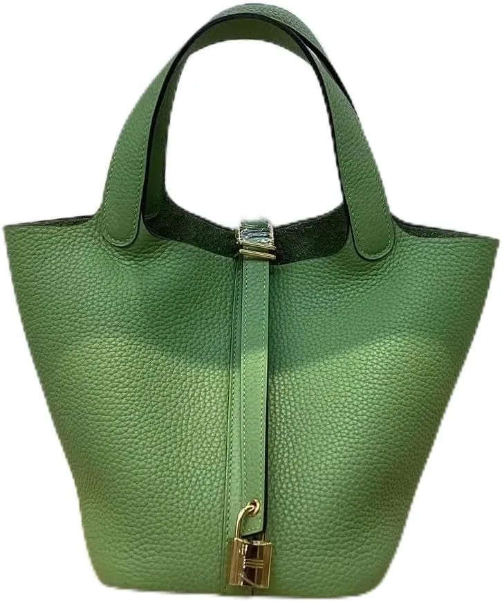 New bucket bag leather women's handbag advanced sense large capacity first layer cowhide basket bag