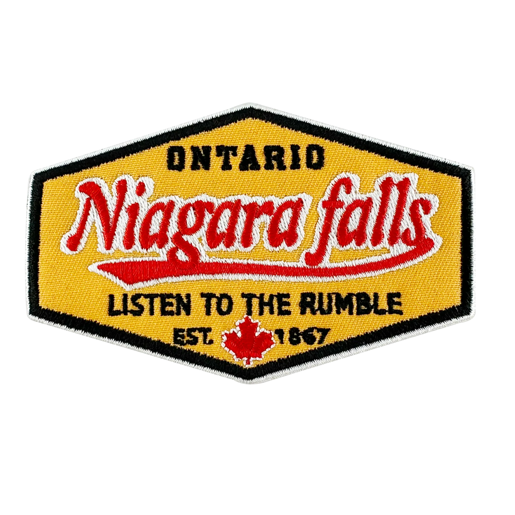 Niagara Falls iron-on embroidery patch